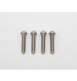 Yokomo RP-041-15A - Precision Machined Titanium Hex Screw Button Head M3 x 15mm (4pcs)