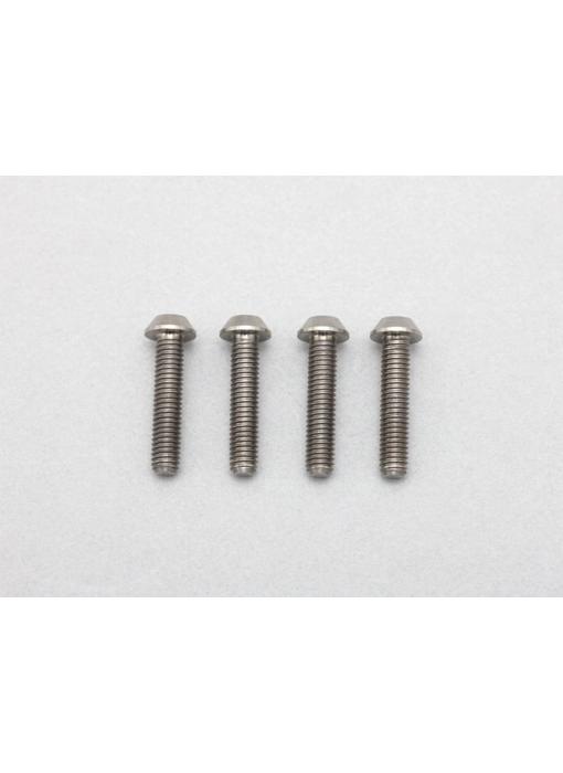 Yokomo Precision Machined Titanium Hex Screw Button Head M3 x 14mm (4pcs)