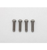 Yokomo RP-041-12A - Precision Machined Titanium Hex Screw Button Head M3 x 12mm (4pcs)