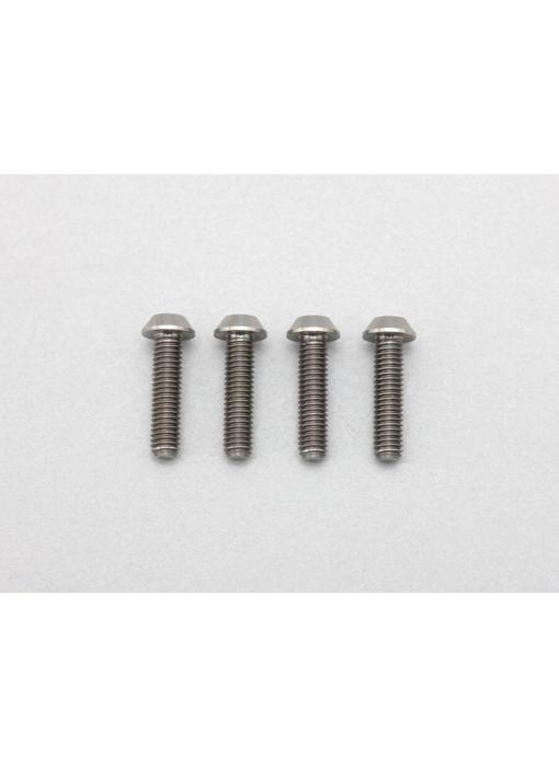 Yokomo Precision Machined Titanium Hex Screw Button Head M3 x 12mm (4pcs)