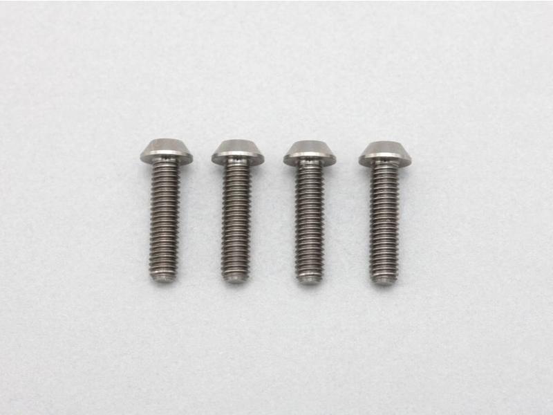 Yokomo RP-041-12A - Precision Machined Titanium Hex Screw Button Head M3 x 12mm (4pcs)