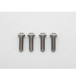 Yokomo RP-041-10A - Precision Machined Titanium Hex Screw Button Head M3 x 10mm (4pcs)