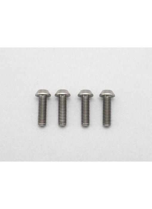 Yokomo Precision Machined Titanium Hex Screw Button Head M3 x 10mm (4pcs)