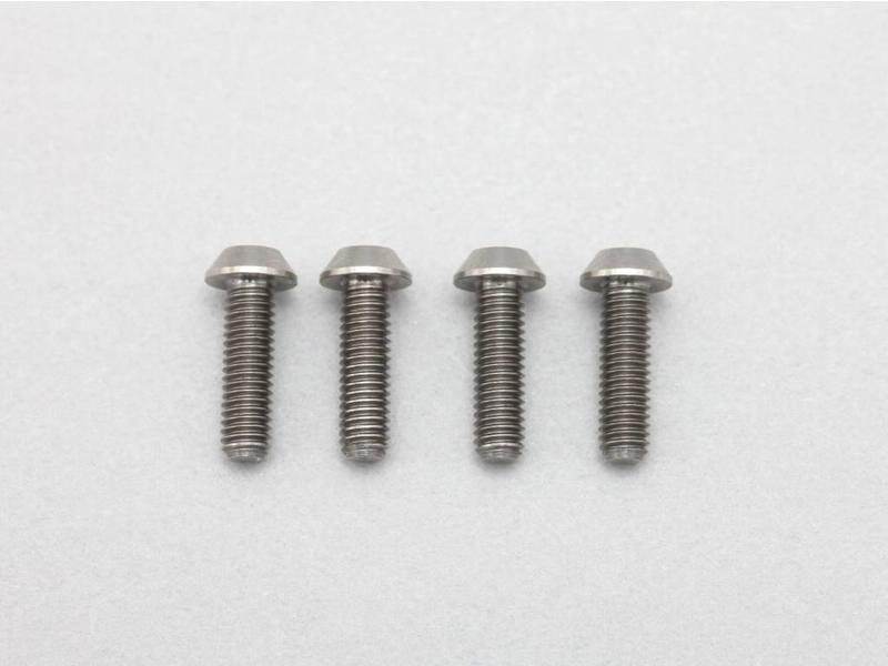 Yokomo RP-041-10A - Precision Machined Titanium Hex Screw Button Head M3 x 10mm (4pcs)