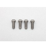 Yokomo RP-041-08A - Precision Machined Titanium Hex Screw Button Head M3 x 8mm (4pcs)