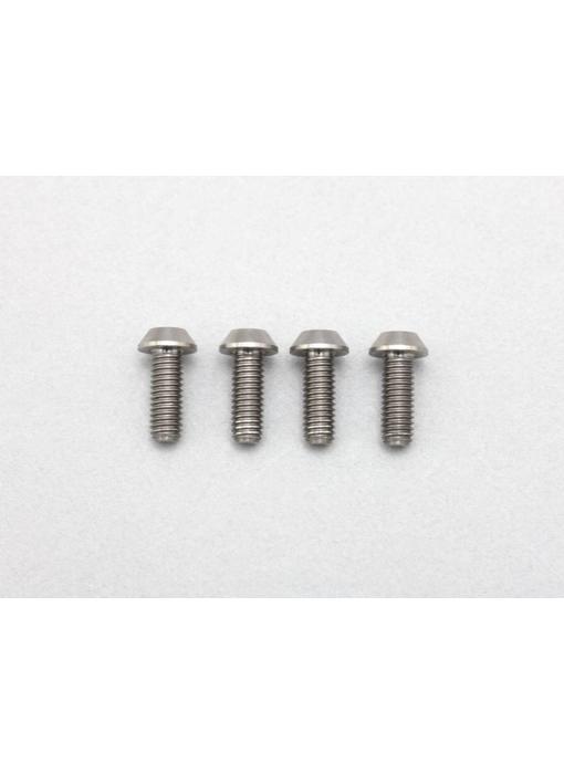 Yokomo Precision Machined Titanium Hex Screw Button Head M3 x 8mm (4pcs)