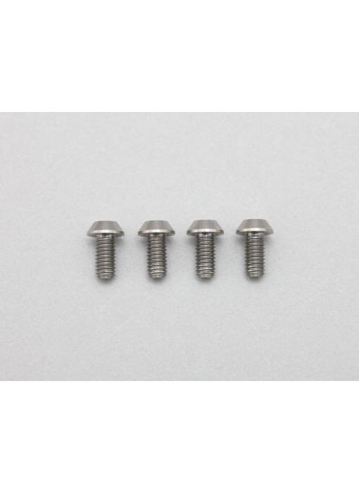 Yokomo Precision Machined Titanium Hex Screw Button Head M3 x 6mm (4pcs)