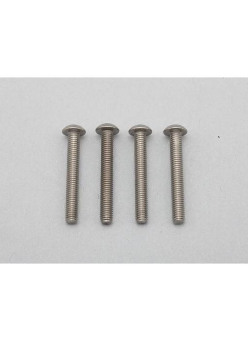 Yokomo Titanium Hex Screw Button Head M3×22mm (4pcs)