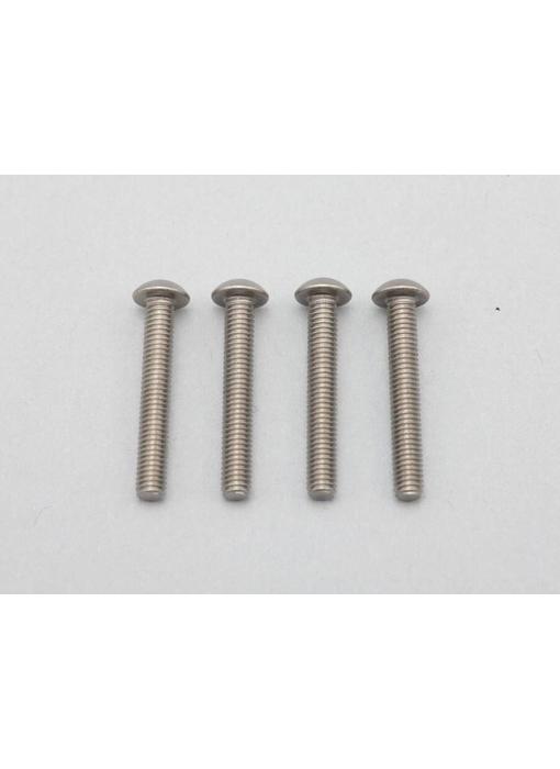 Yokomo Titanium Hex Screw Button Head M3×20mm (4pcs)