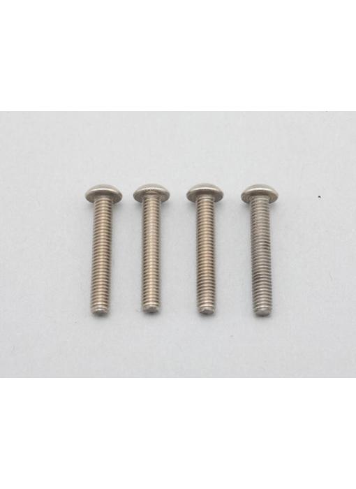 Yokomo Titanium Hex Screw Button Head M3×18mm (4pcs)