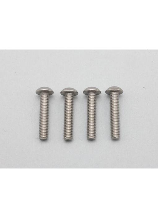 Yokomo Titanium Hex Screw Button Head M3×15mm (4pcs)