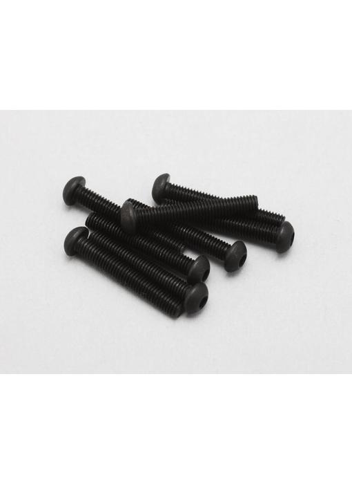 Yokomo Steel Hex Screw Button Head M3×20mm (8pcs)