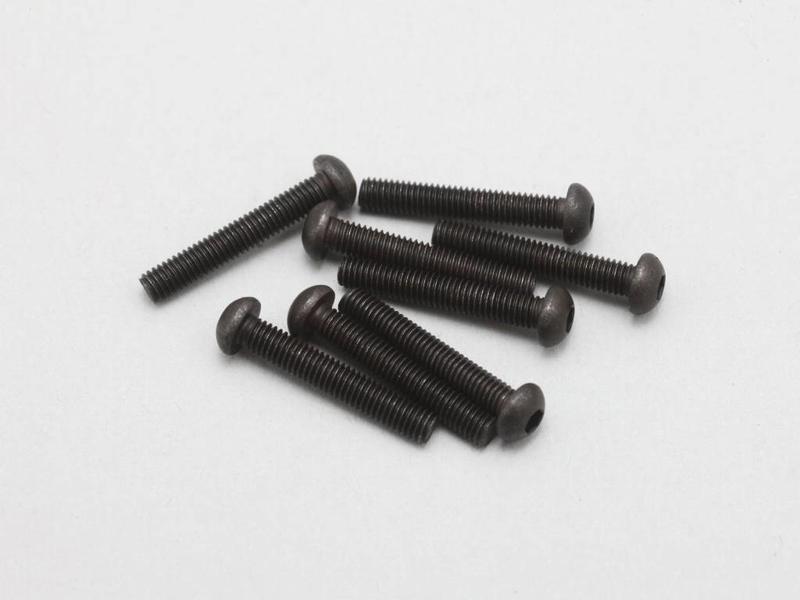 Yokomo ZC-BH318A - Steel Hex Screw Button Head M3×18mm (8pcs)