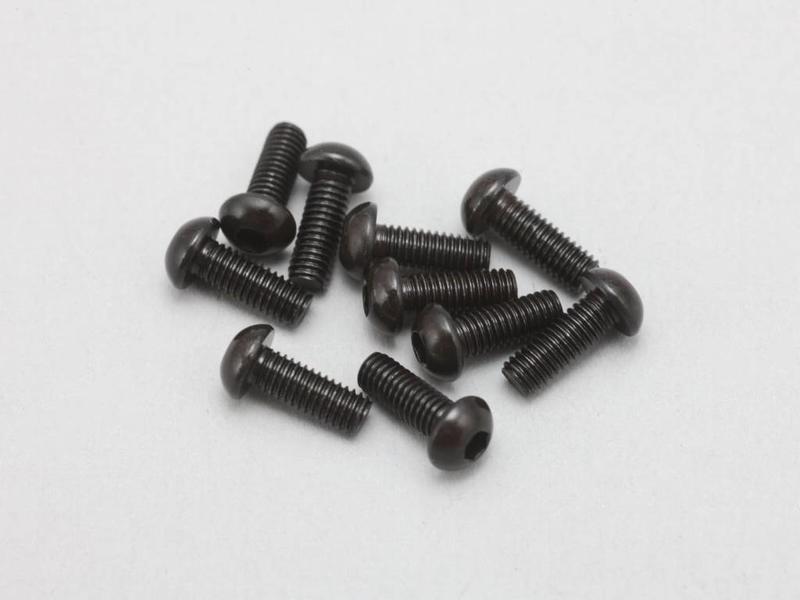 Yokomo ZC-BH38-A - Steel Hex Screw Button Head M3×8mm (10pcs)