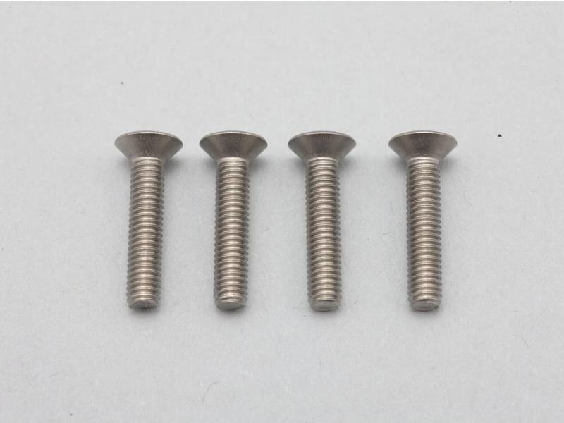 Yokomo ZC-F315TA - Titanium Hex Screw Flat Head M3×15mm (4pcs)