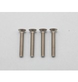 Yokomo ZC-F320TA - Titanium Hex Screw Flat Head M3×20mm (4pcs)