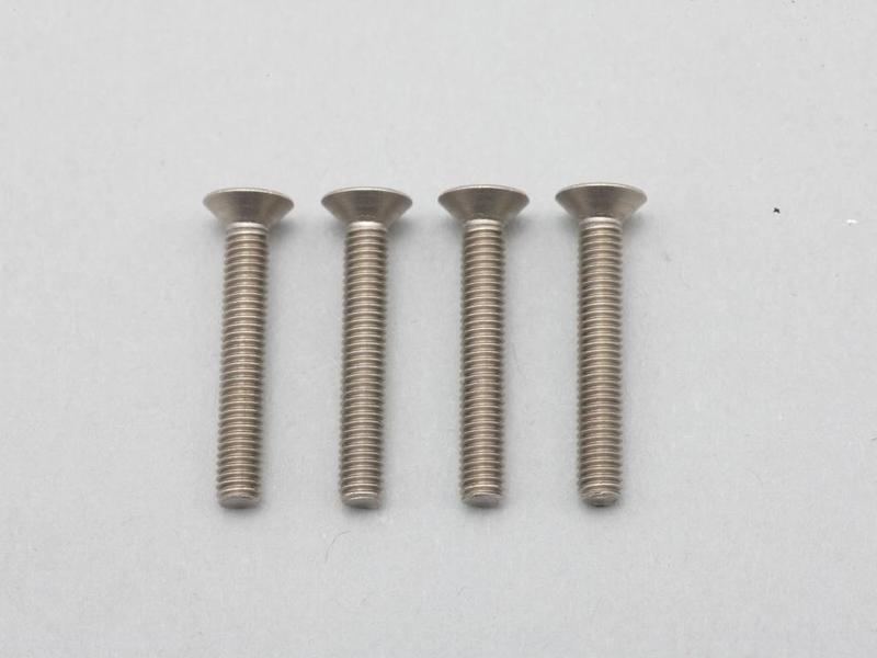 Yokomo ZC-F320TA - Titanium Hex Screw Flat Head M3×20mm (4pcs)