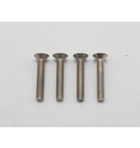 Yokomo ZC-F318TA - Titanium Hex Screw Flat Head M3×18mm (4pcs)