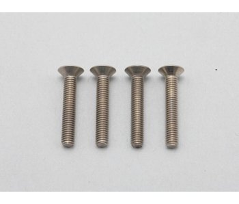 Yokomo Titanium Hex Screw Flat Head M3×18mm (4pcs)