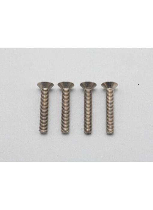 Yokomo Titanium Hex Screw Flat Head M3×18mm (4pcs)