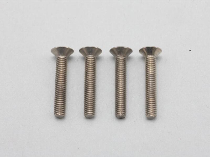 Yokomo ZC-F318TA - Titanium Hex Screw Flat Head M3×18mm (4pcs)