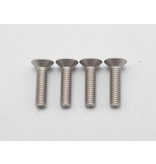 Yokomo ZC-F312TA - Titanium Hex Screw Flat Head M3×12mm (4pcs)