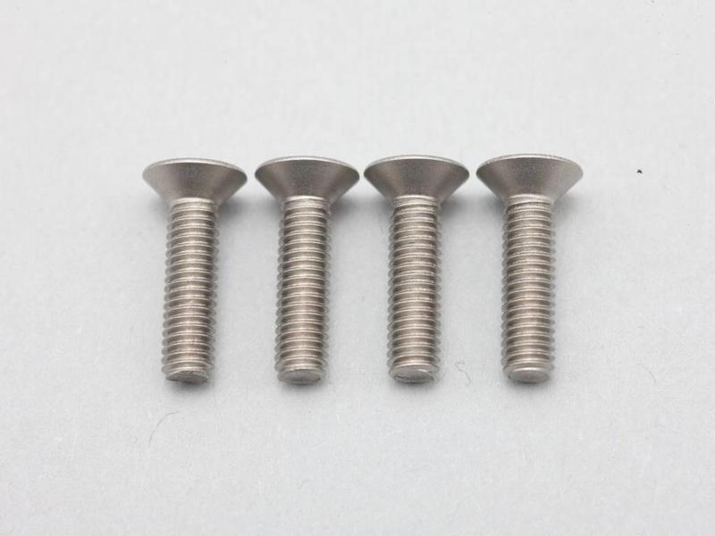 Yokomo ZC-F312TA - Titanium Hex Screw Flat Head M3×12mm (4pcs)