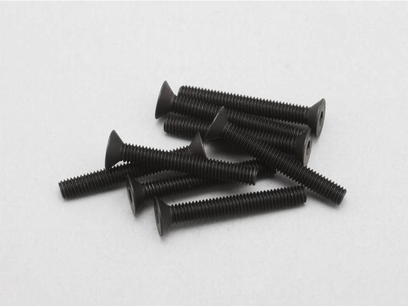 Yokomo ZC-F322A - Steel Hex Screw Flat Head M3 × 22mm (8pcs)