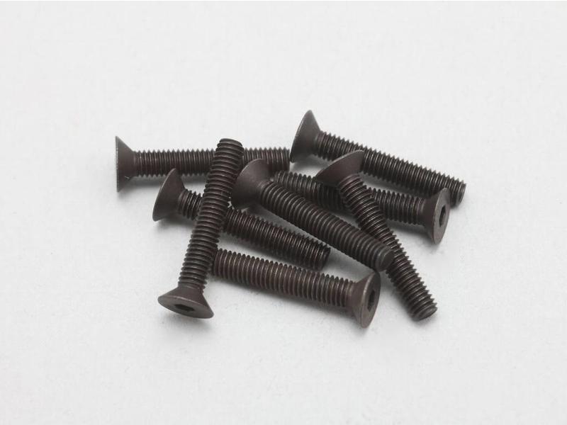 Yokomo ZC-F318A - Steel Hex Screw Flat Head M3 × 18mm (8pcs)