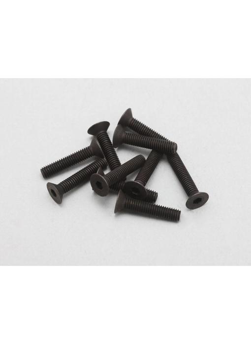 Yokomo Steel Hex Screw Flat Head M3 × 15mm (10pcs)