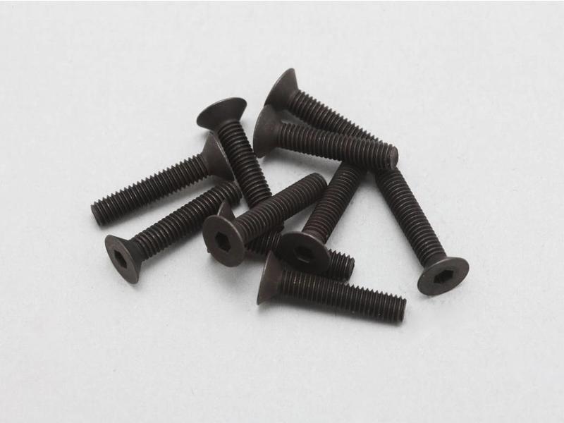 Yokomo ZC-F315A - Steel Hex Screw Flat Head M3 × 15mm (10pcs)