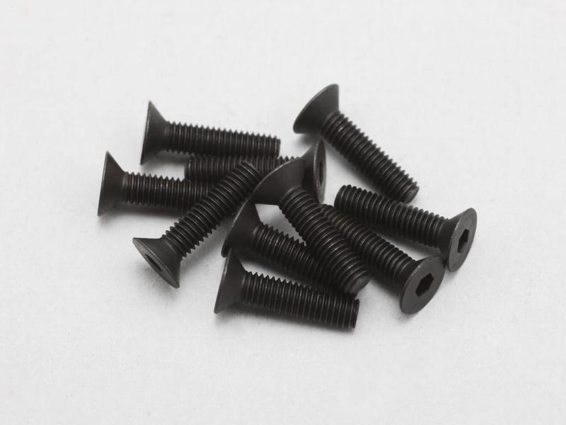 Yokomo ZC-F312A - Steel Hex Screw Flat Head M3 × 12mm (10pcs)