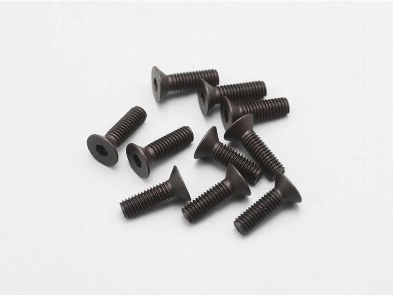 Yokomo ZC-F310A - Steel Hex Screw Flat Head M3 × 10mm (10pcs)