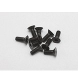 Yokomo ZC-F38A - Steel Hex Screw Flat Head M3 × 8mm (10pcs)