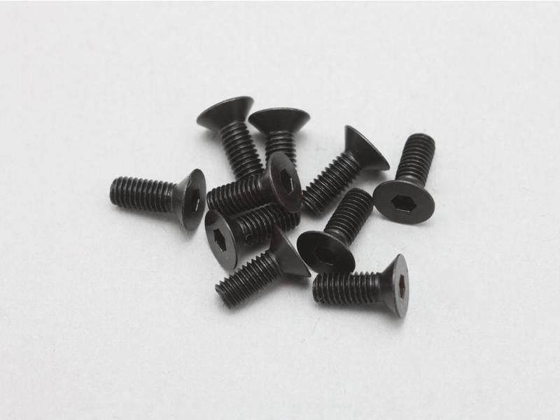 Yokomo ZC-F38A - Steel Hex Screw Flat Head M3 × 8mm (10pcs)