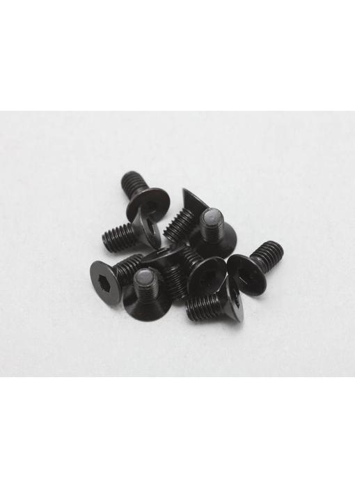 Yokomo Steel Hex Screw Flat Head M3 × 6mm (10pcs)