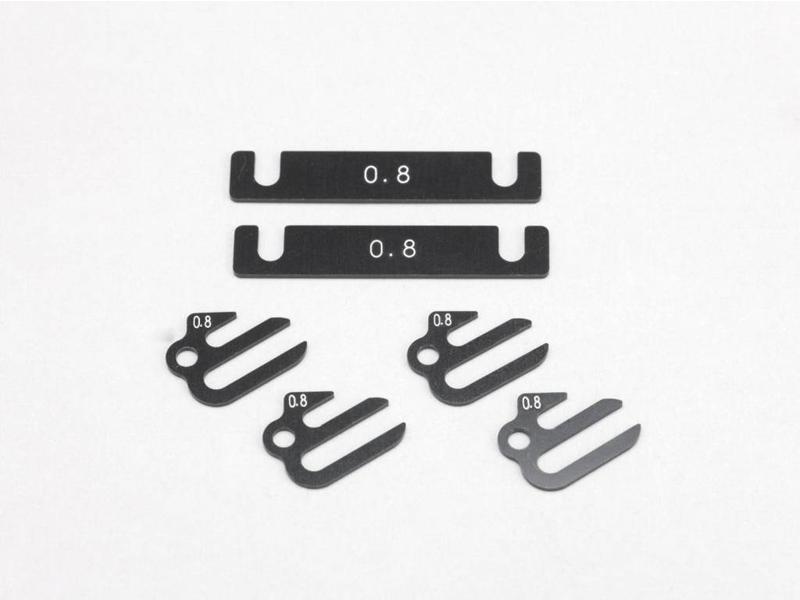 Yokomo B7-SS08A - Aluminum Suspension Mount Spacer 0.8mm (2pcs)