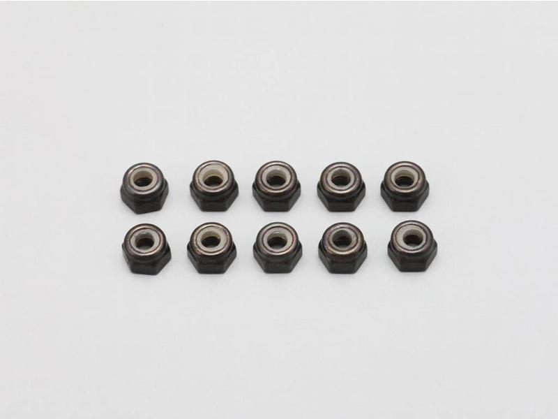 Yokomo ZC-N3LA - Steel Nylon Lock Nut M3 × 4mm (10pcs)