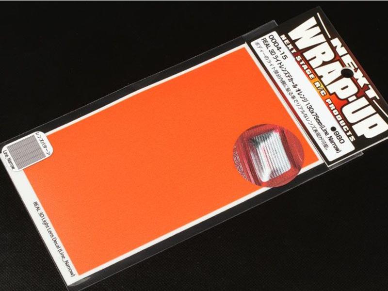 WRAP-UP Next 0004-15 - REAL 3D Lens Decal Line Narrow 130mm x 75mm - Orange