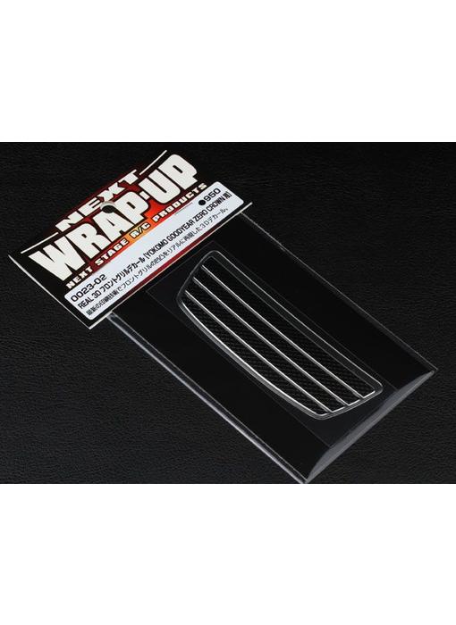 WRAP-UP Next REAL 3D Front Grill Decal for Yokomo Crown - Chrome