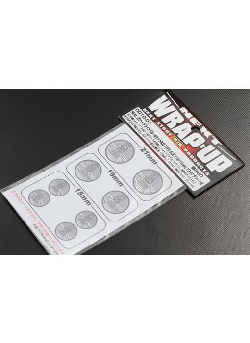 WRAP-UP Next REAL 3D Head Light Decal Circle Type-A (15/19/21mm) with Mask Sheet