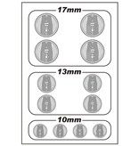 WRAP-UP Next 0010-04 - REAL 3D Head Light Decal Circle Type-B (10/13/17mm) with Mask Sheet