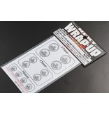 WRAP-UP Next 0010-06 - REAL 3D Head Light Decal Circle Type-C (10/13/17mm) with Mask Sheet