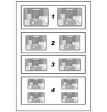 WRAP-UP Next 0010-07 - REAL 3D Head Light Decal Square Type-A (15/19/21mm) with Mask Sheet