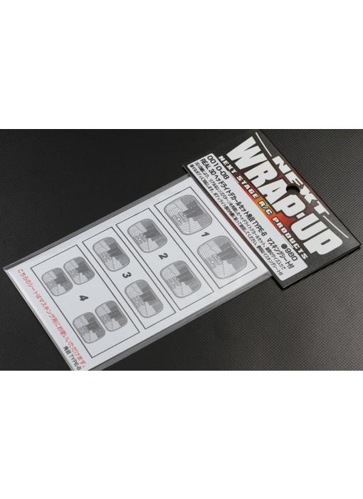 WRAP-UP Next REAL 3D Head Light Decal Square Type-B (10/13/17mm) with Mask Sheet