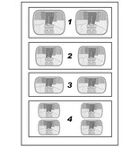 WRAP-UP Next 0010-08 - REAL 3D Head Light Decal Square Type-B (10/13/17mm) with Mask Sheet