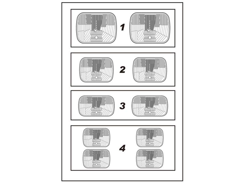 WRAP-UP Next 0010-08 - REAL 3D Head Light Decal Square Type-B (10/13/17mm) with Mask Sheet