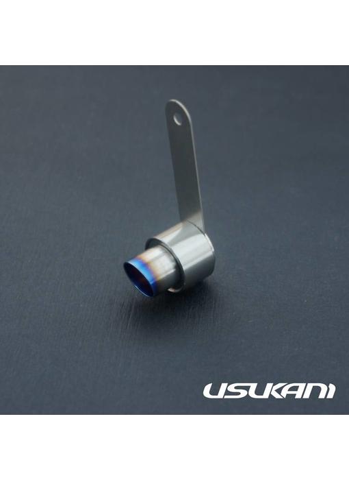 Usukani Stainless Steel Exhaust Pipe Angled 21mm x φF12mm/R17mm - Type B