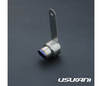 Usukani Stainless Steel Exhaust Pipe Angled 21mm x φF12mm/R17mm - Type A