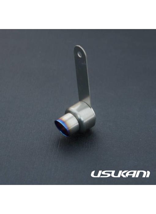 Usukani Stainless Steel Exhaust Pipe Angled 21mm x φF12mm/R17mm - Type A